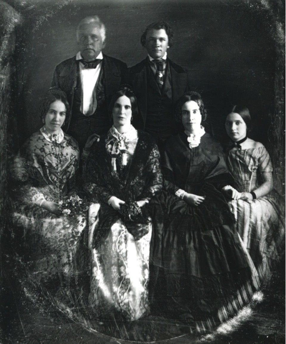 Adelicia Acklen's immediate family (Adelicia seated on far left next to her mother)