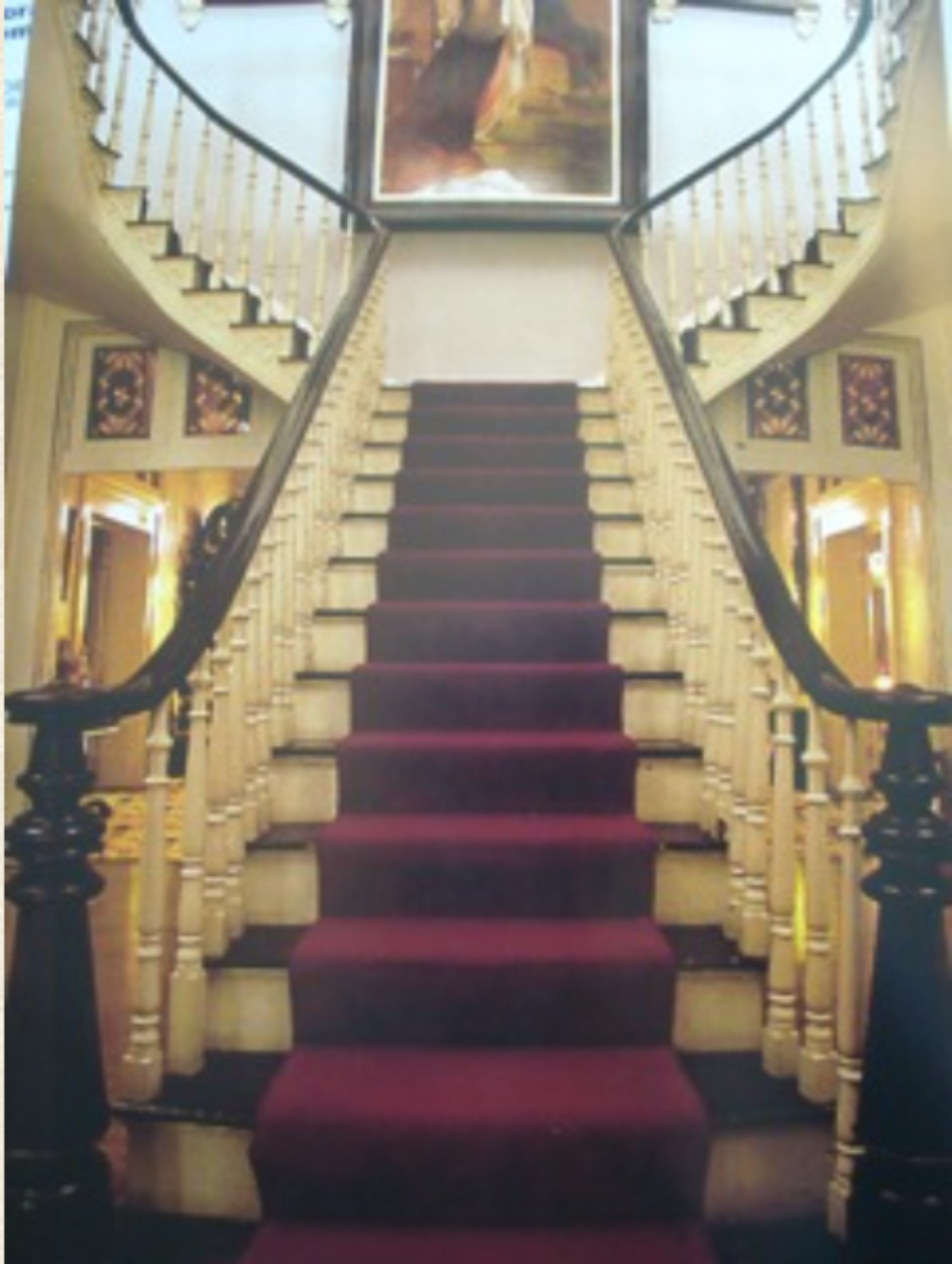 Belmont Mansion grand cantilevered staircase