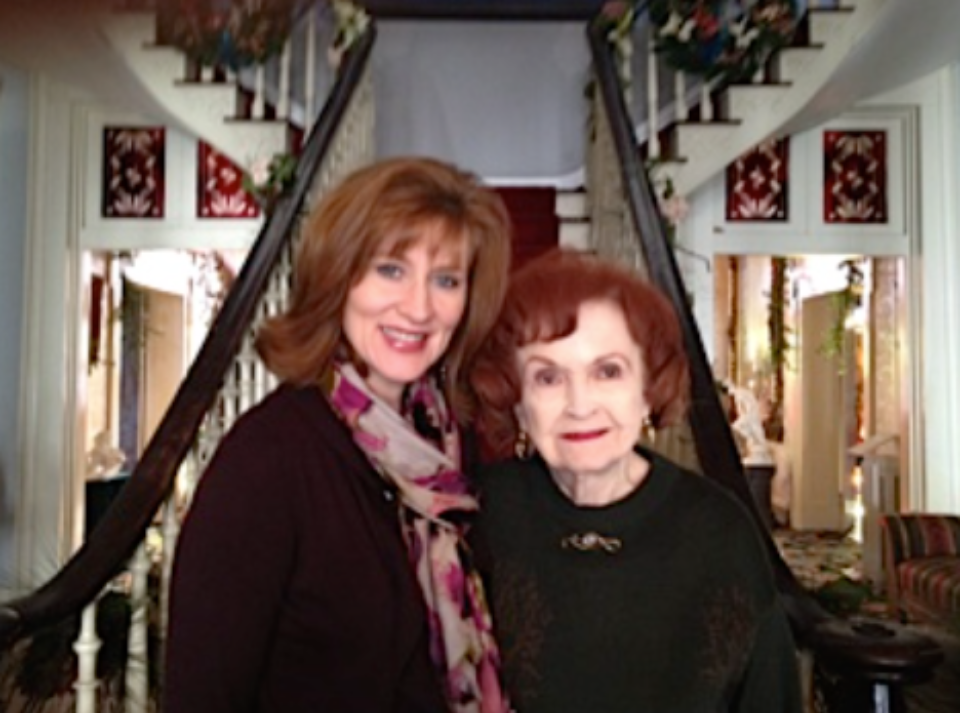 I had the thrill of meeting a descendent of Adelicia Acklen's, Mrs. Beverly Kaiser. Beverly (who has read A Lasting Impression and "absolutely loved it!") met me at the mansion one afternoon for a visit and some pictures. It was such an honor to meet her.