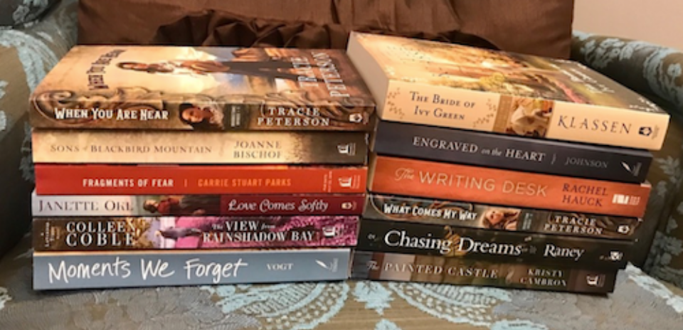 Congrat to Caryl Kane who won these 12 novels in the March Library Builder giveaway!